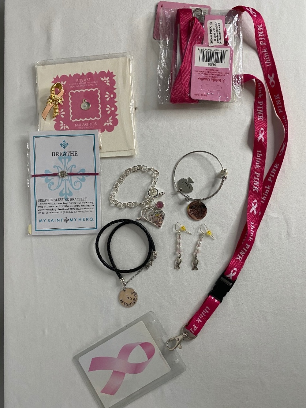 Breast Cancer Jewelry Lot
